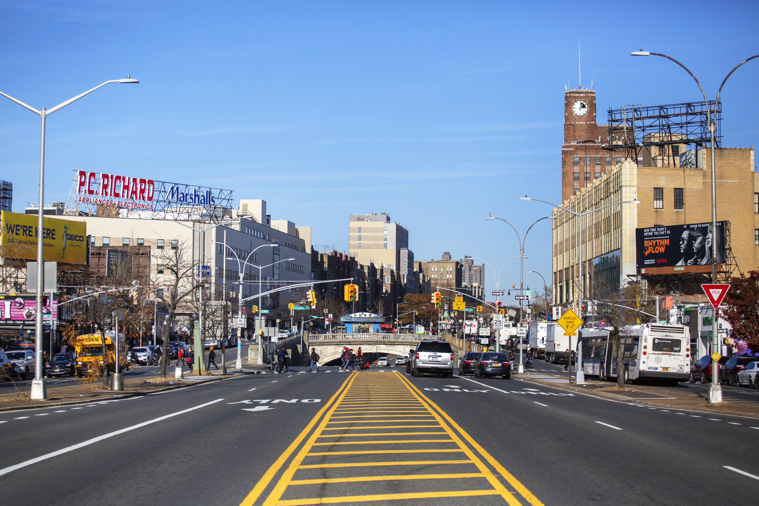 Fordham neighborhood in Bronx, NY